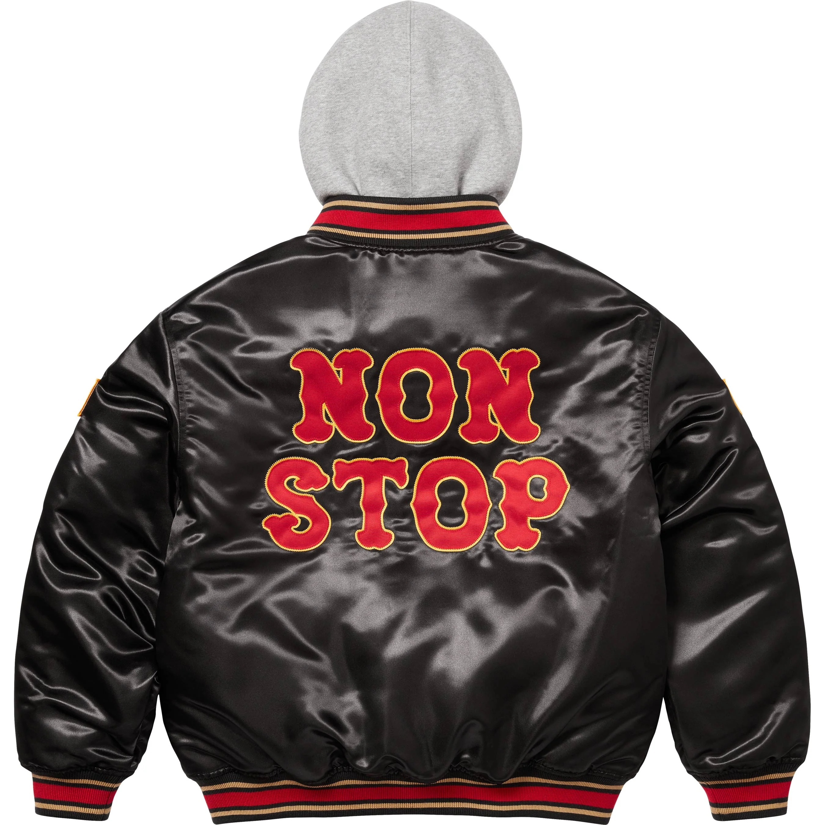 Supreme®/Homerun Satin Hooded Varsity Jacket view 6